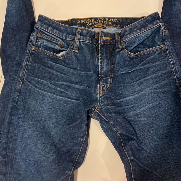 Dark Wash 360 Degree Flex Skinny Size 30 American Eagle Jeans - Picture 2 of 4